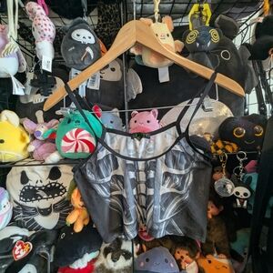 Club Exx Skeleton Mesh Crop Top